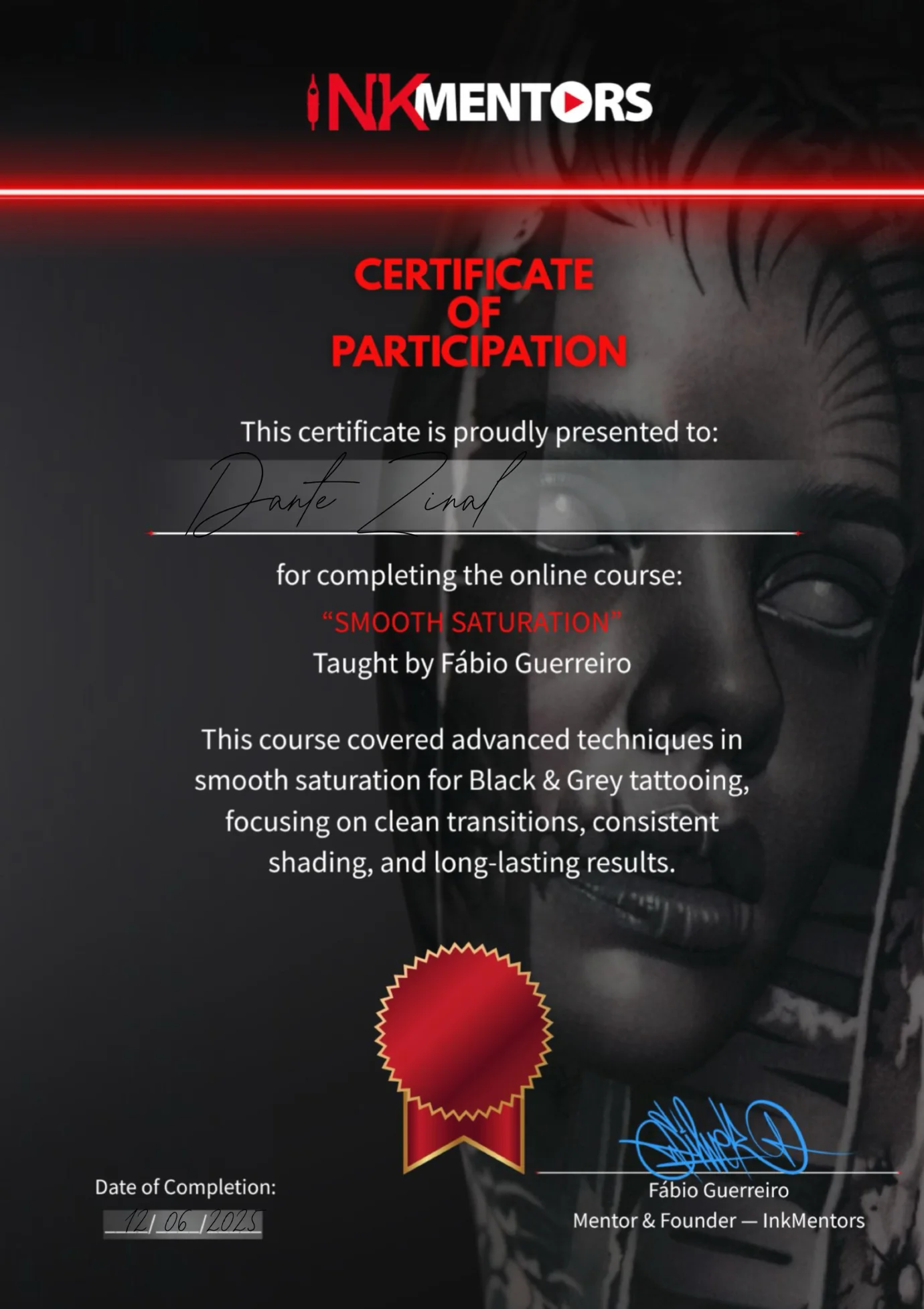 Certificaat — Dante Ink
